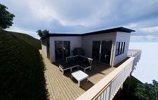 new build on steep building site by Rudy of Pzazz Building