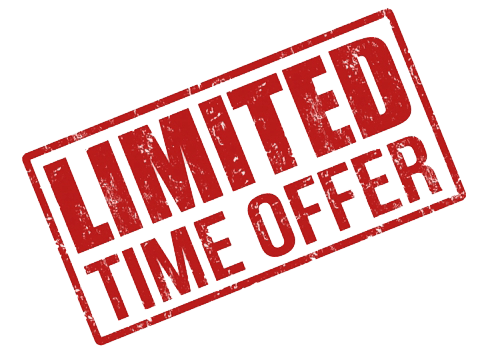 limited time offer stamp in red
