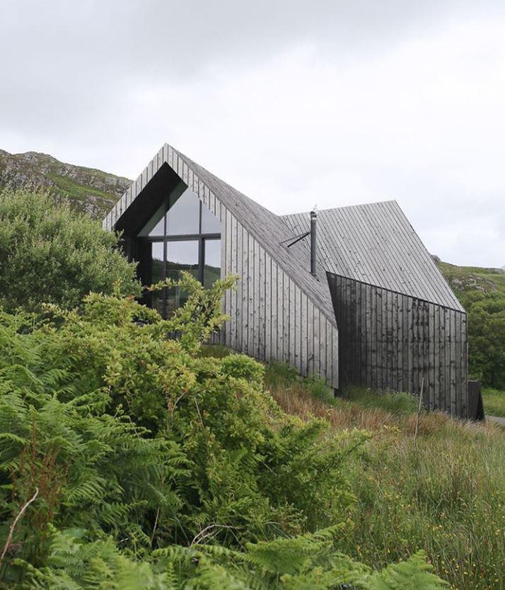 Tiny timber clad house on west coast of Scotland