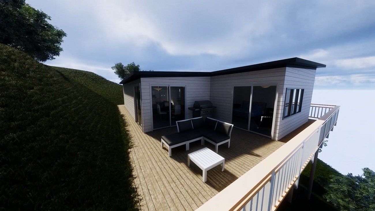 New home on Wellington hillside