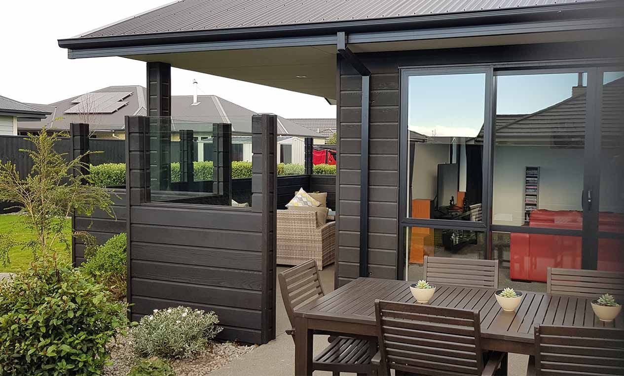 comfortable deck with cover