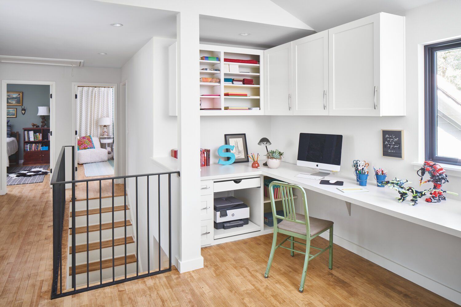 home office with separation from living space