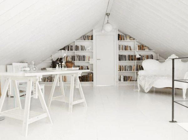 White attic room