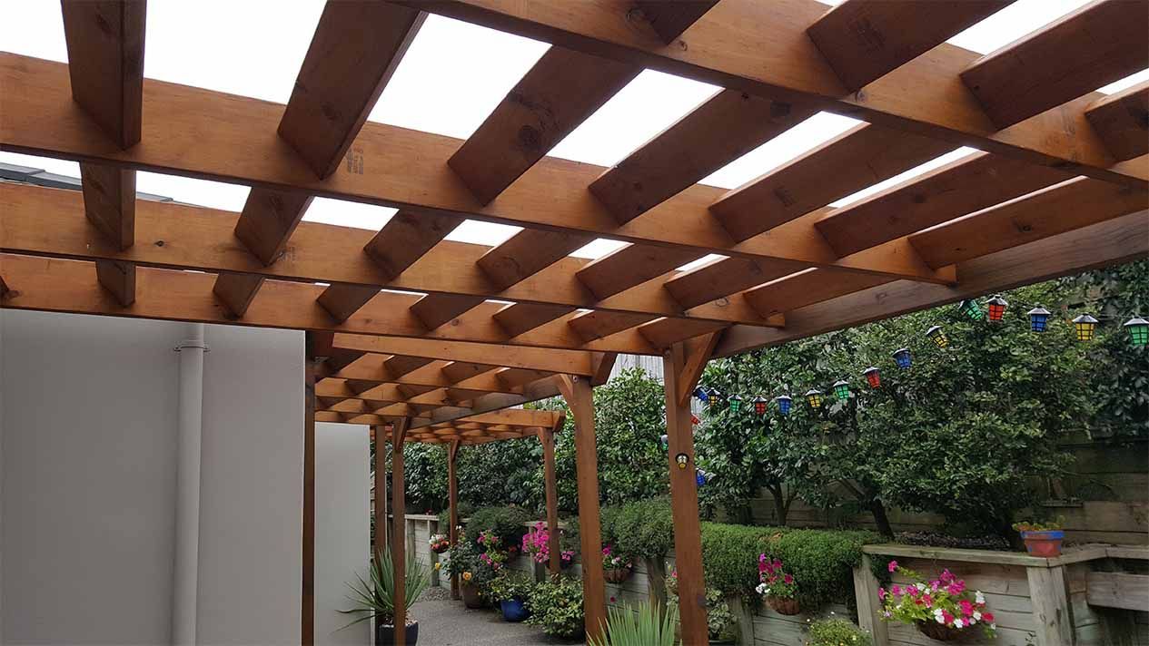 hand crafted pergola