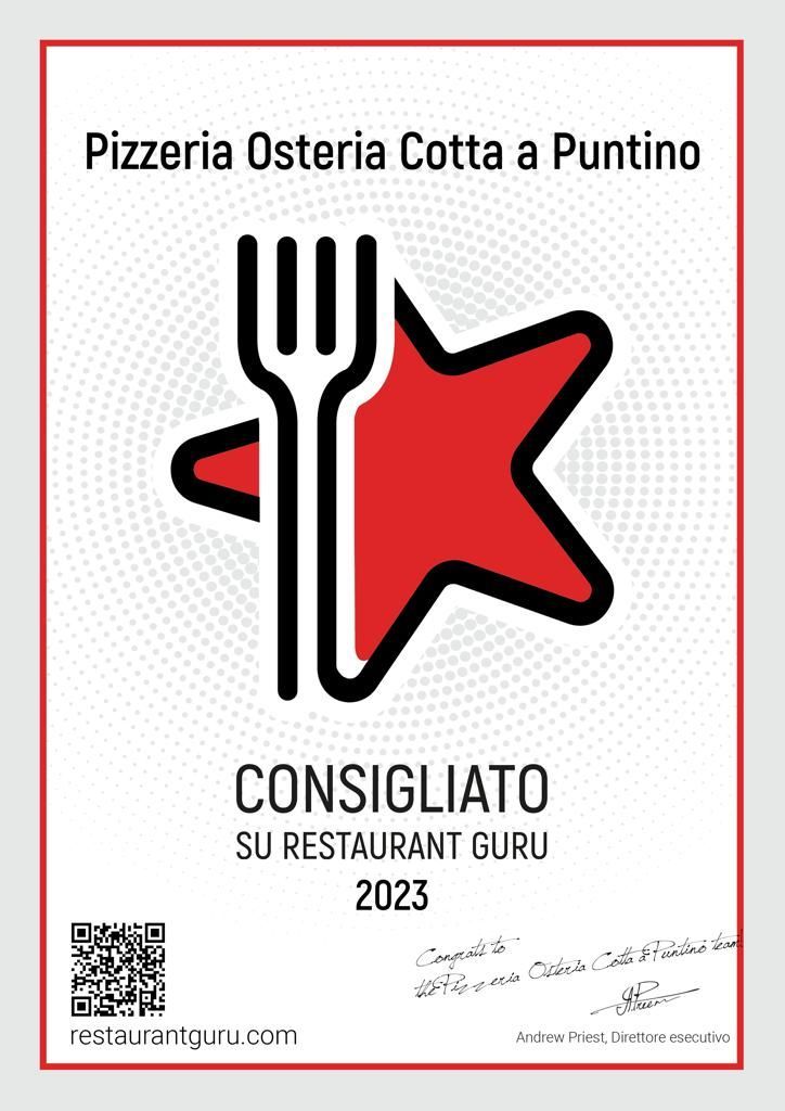 consigliato da Restaurant Guru 2023