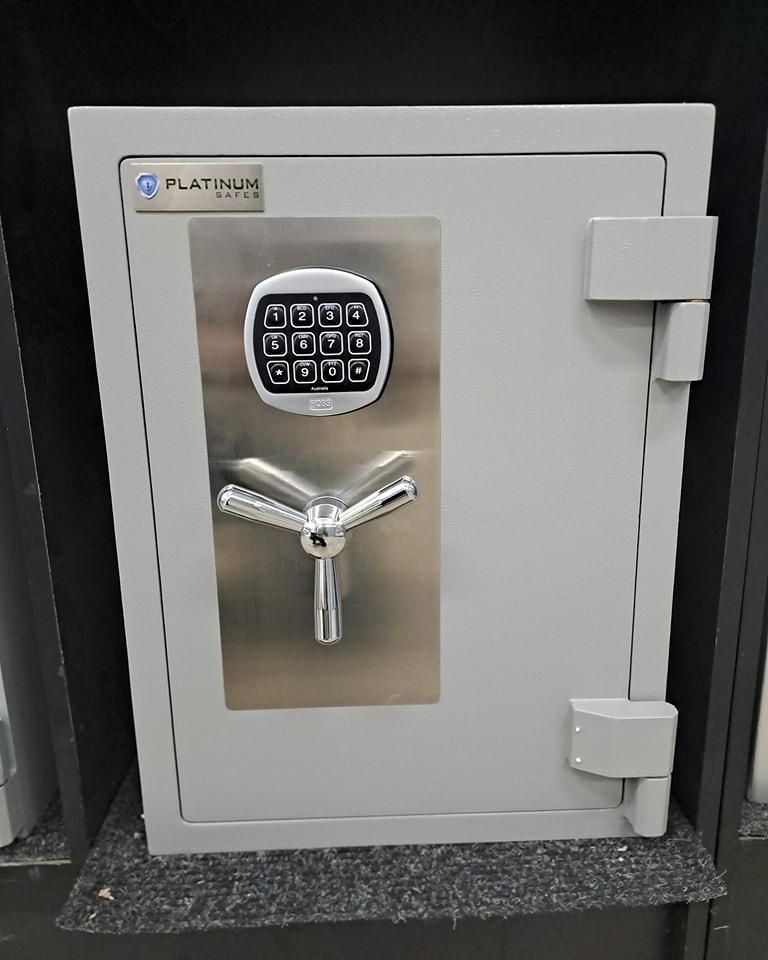 A Safe with A Digital Lock Is Sitting on A Table — New Lock & Safe Services in Terang, VIC