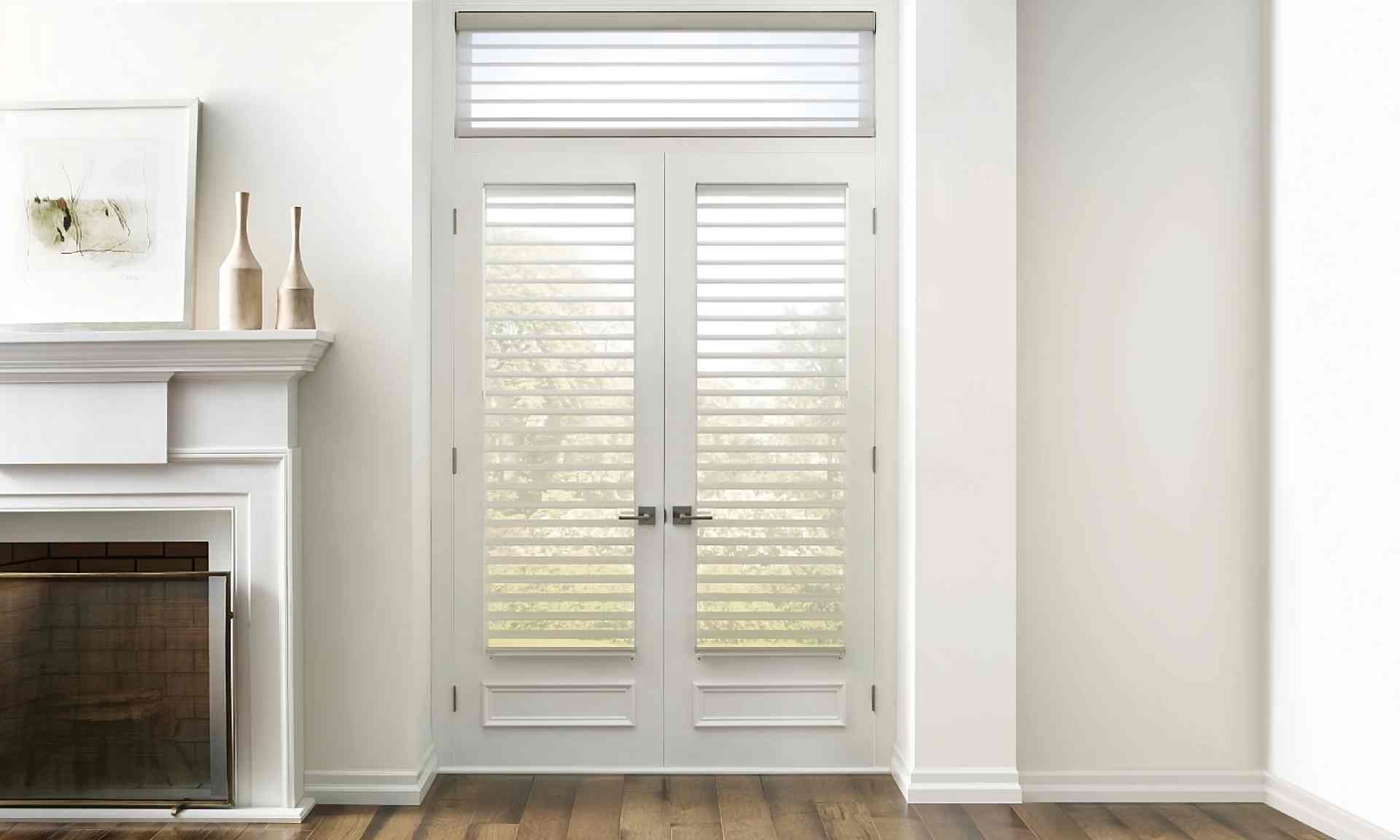 Stunning Hunter Douglas Silhouette® Sheer Shades on French doors near Clarkston & Pullman, WA