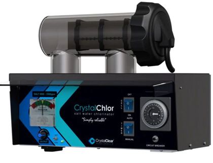 CrystalChlor salt water chlorinator with a digital display and timer. — Tweed Pool Shop in Tweed Heads South, NSW