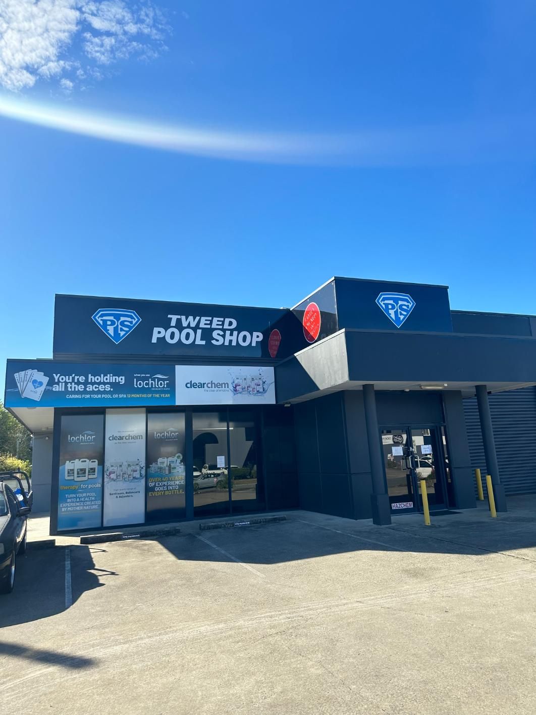 Pool Shop With a Blue Sky in the Background — Tweed Pool Shop in Tweed Heads South, NSW