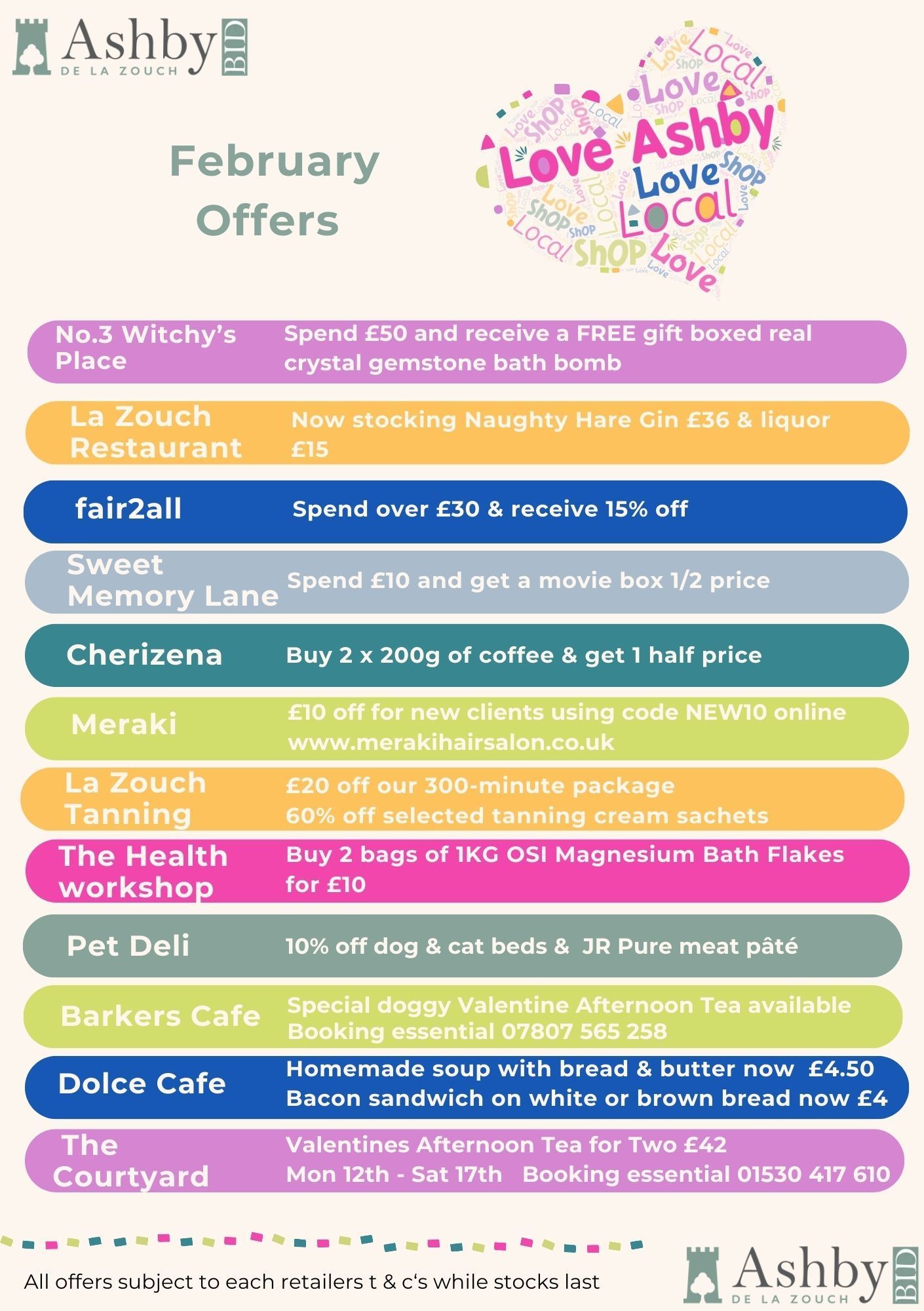 There are many different types of offers for february.