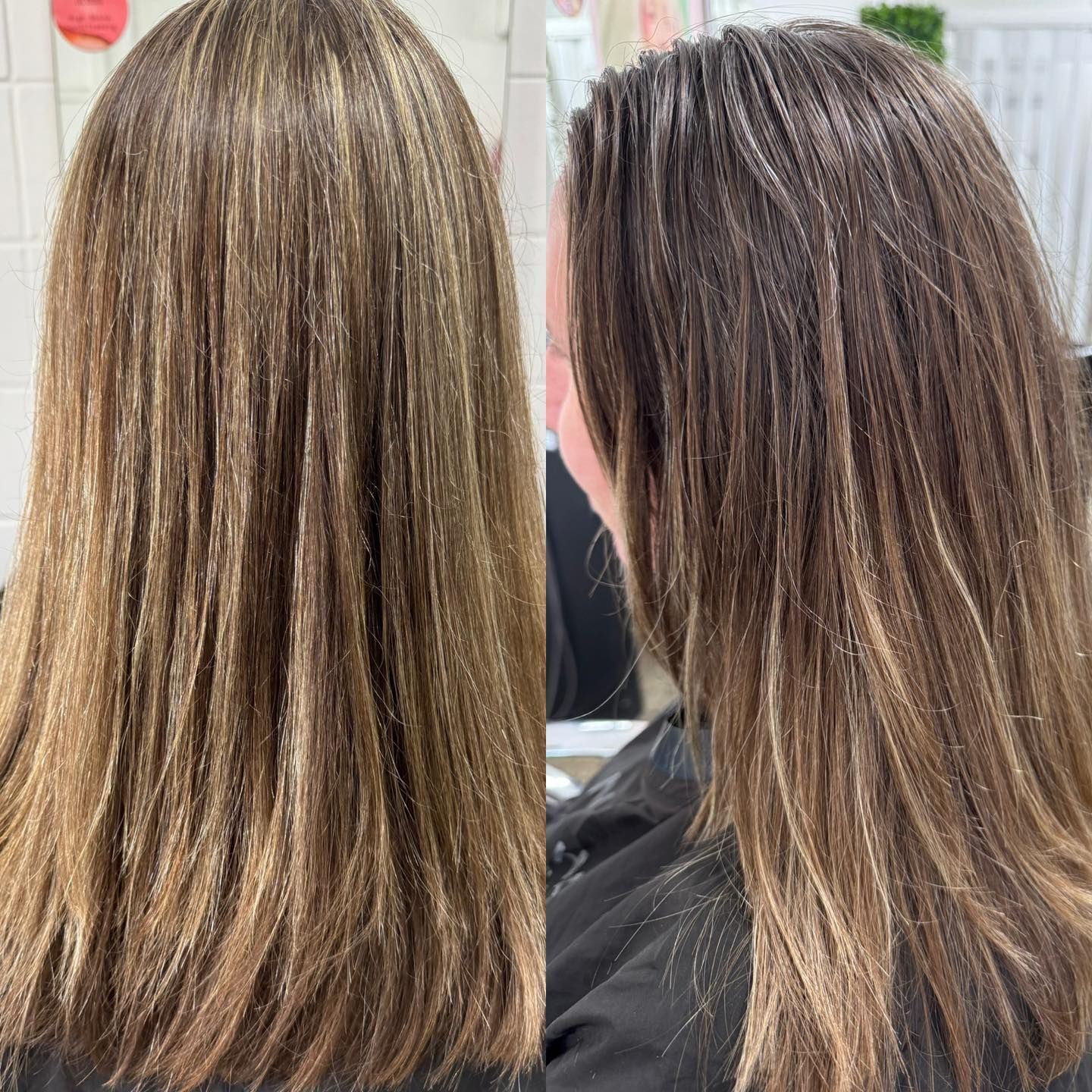 A Woman is Getting Her Hair Cut in a Salon — Embellish Hair and Beauty In Slade Point, QLD