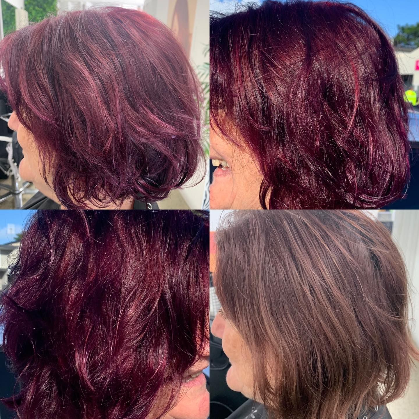 A Woman is Getting Her Hair Dyed by a Hairdresser — Embellish Hair and Beauty In Slade Point, QLD