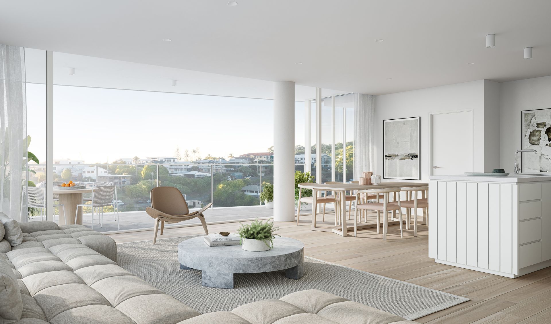 Clean White Living Room — Painters in Coolangatta, NSW