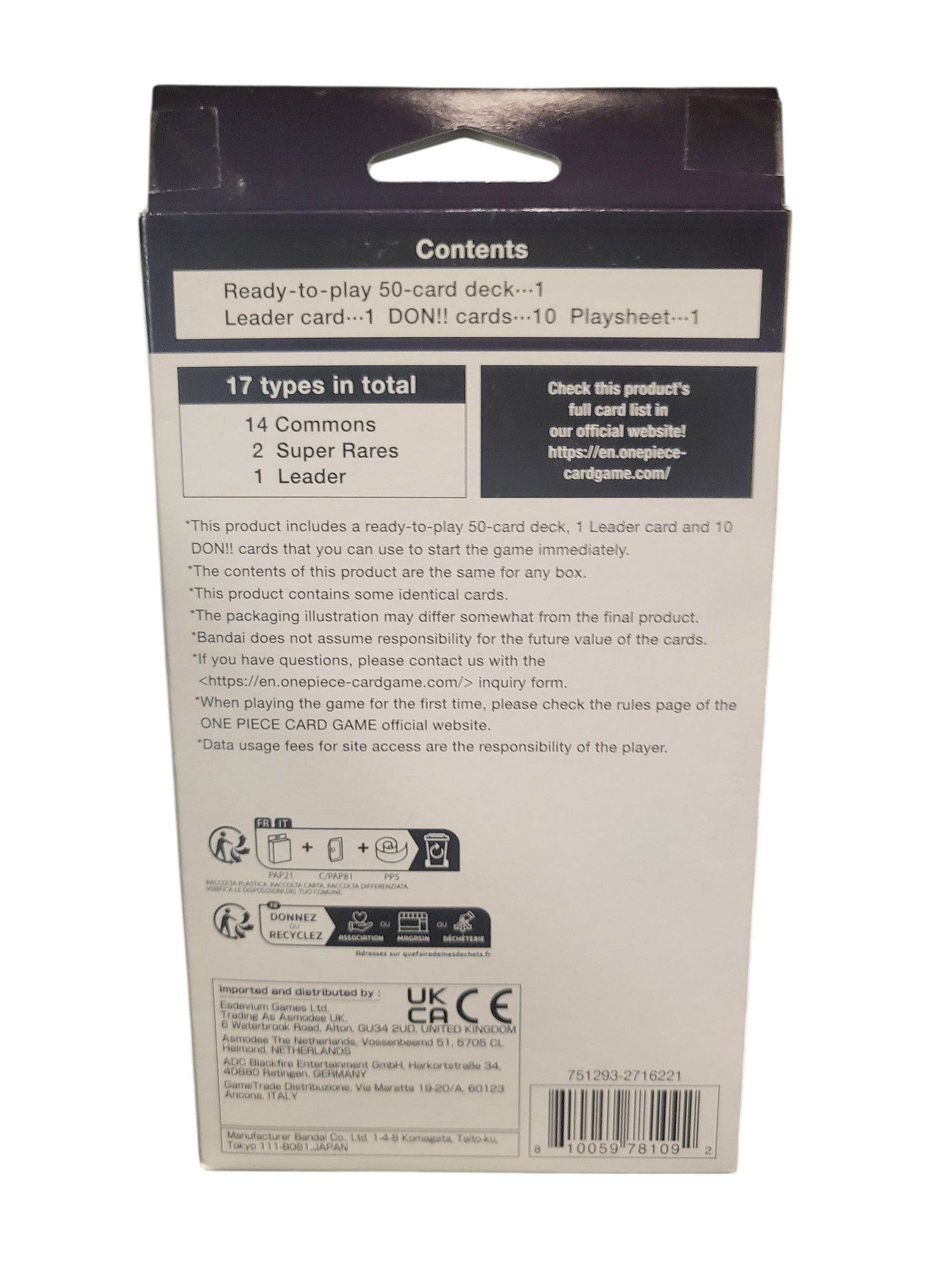 Starter Deck 12: Zoro and Sanji