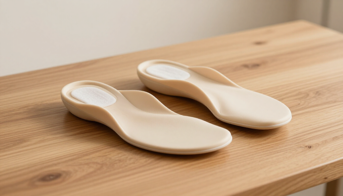 Custom medical orthotics for foot support.