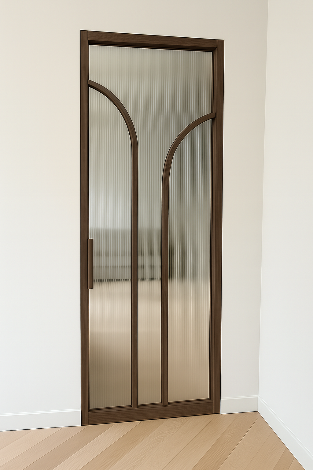 Houten binnendeur taatsdeur met ribbelglas of canaleglas