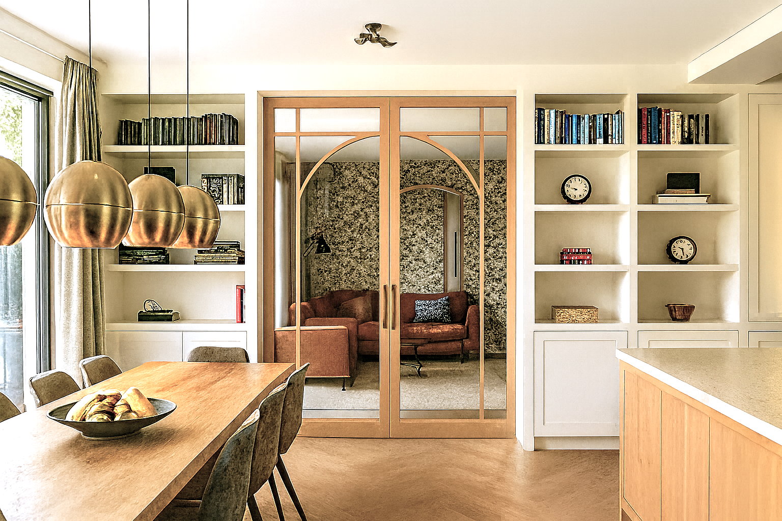 Eiken taatsdeur met glas, eiken binnendeur met glas op maat gemaakt.