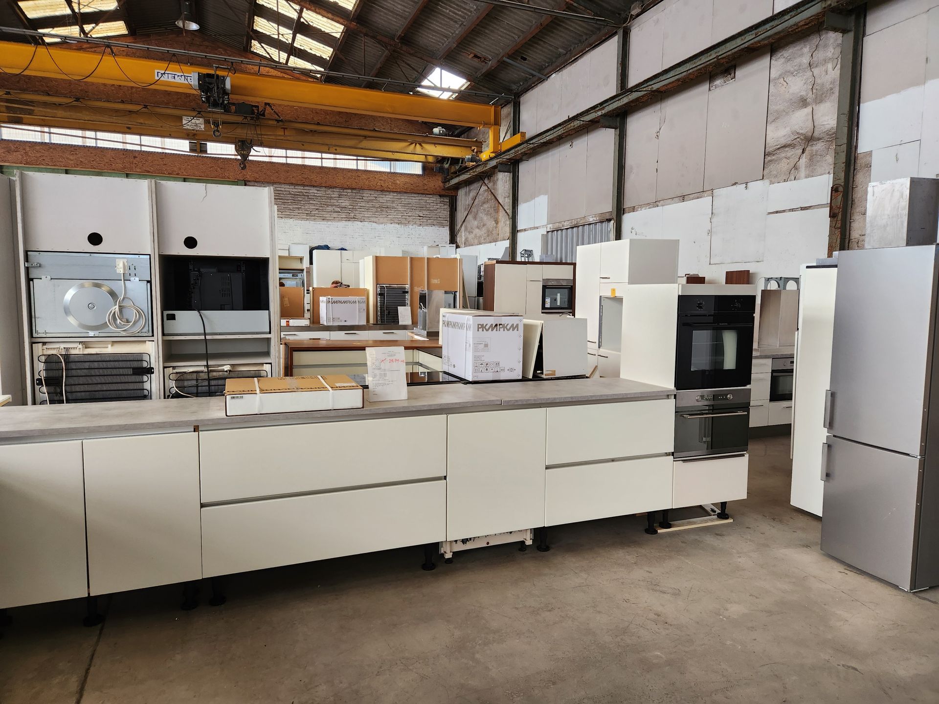 Küche Weiß Matt & Betonoptik 1342