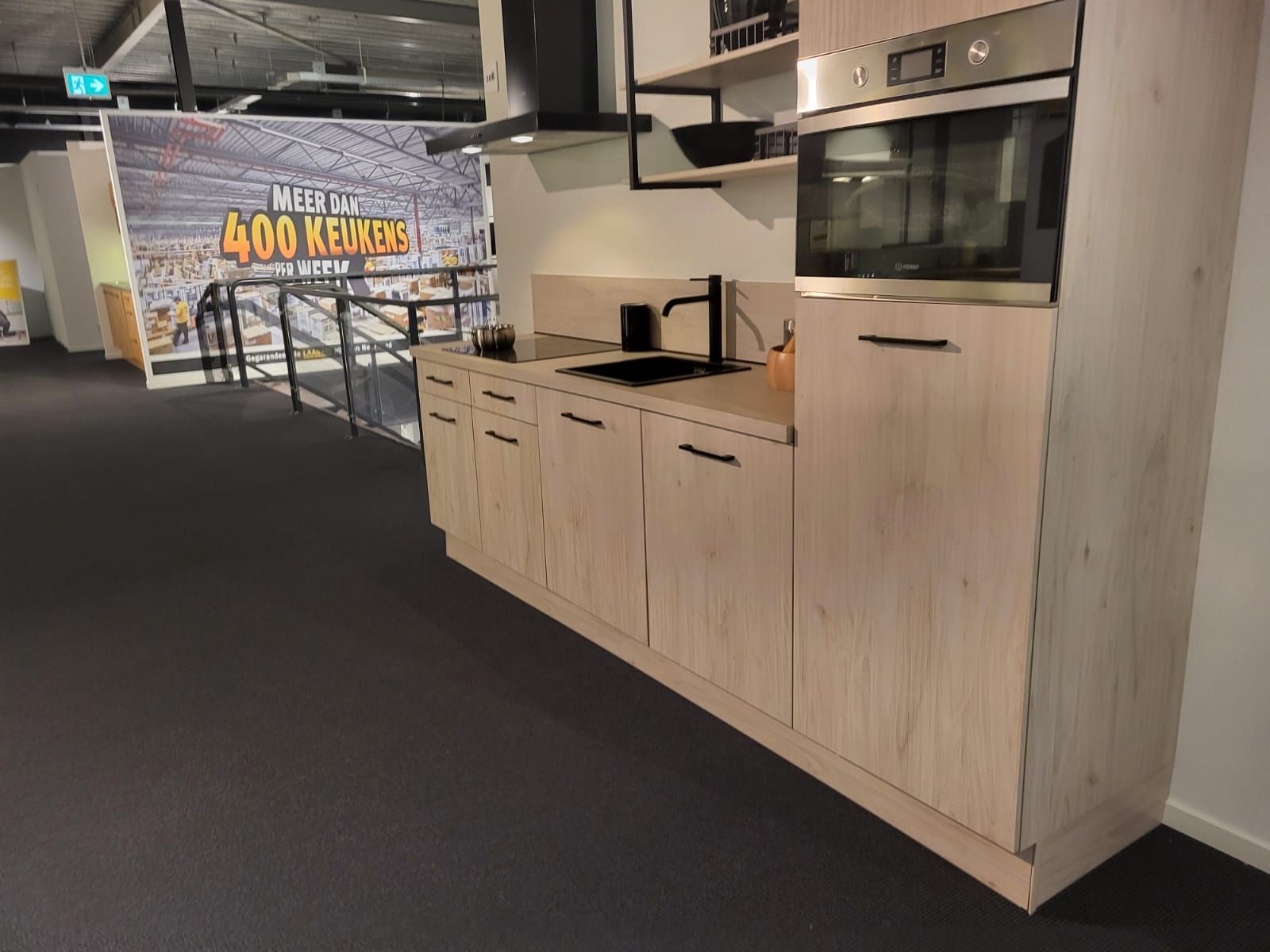 Küche Nordic Oak & Black Frame 7434