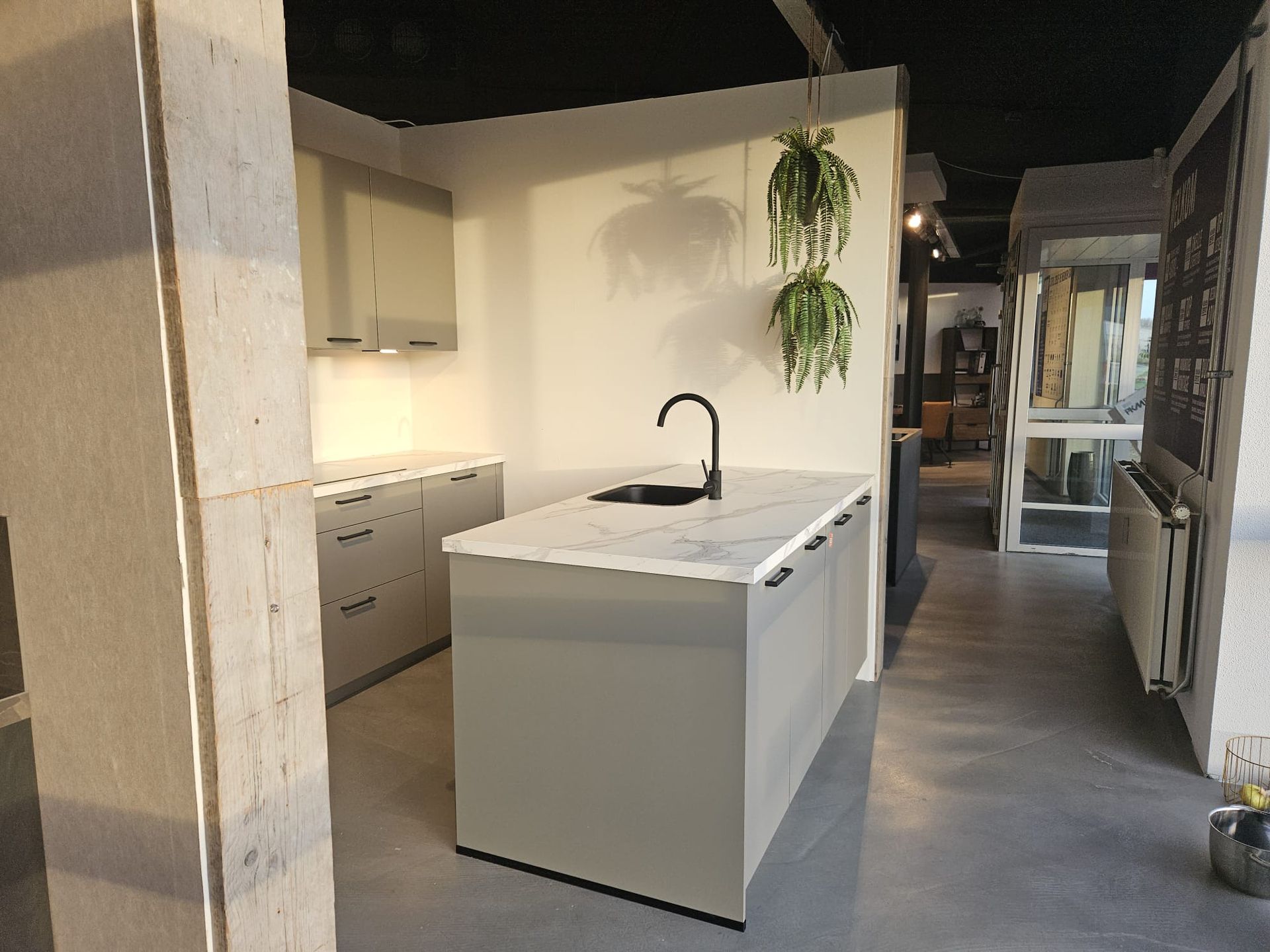 Küche Sandgrau & Marmoroptik 1748