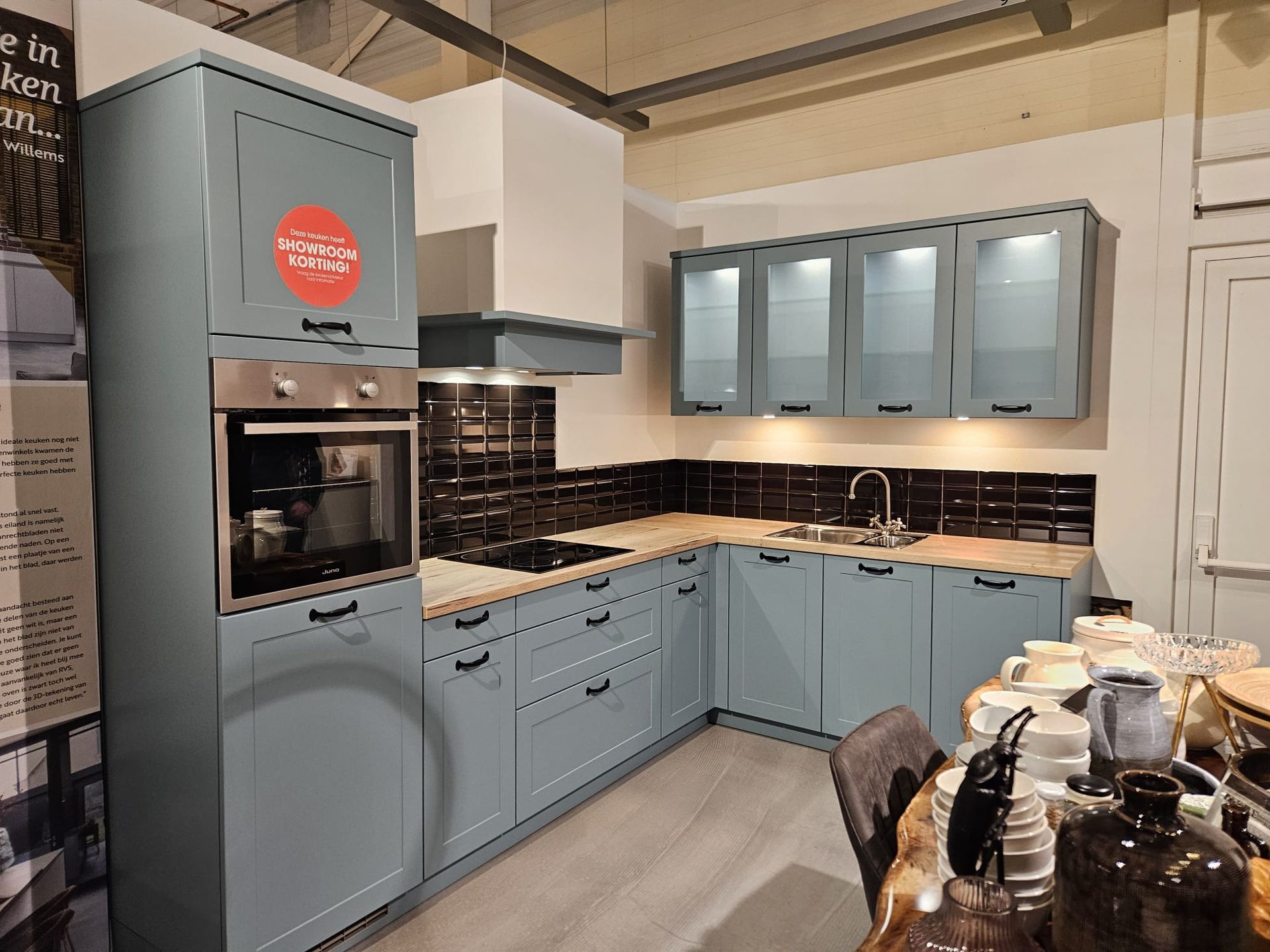 Küche Vintage Blau & Holzgefühl 2619 A