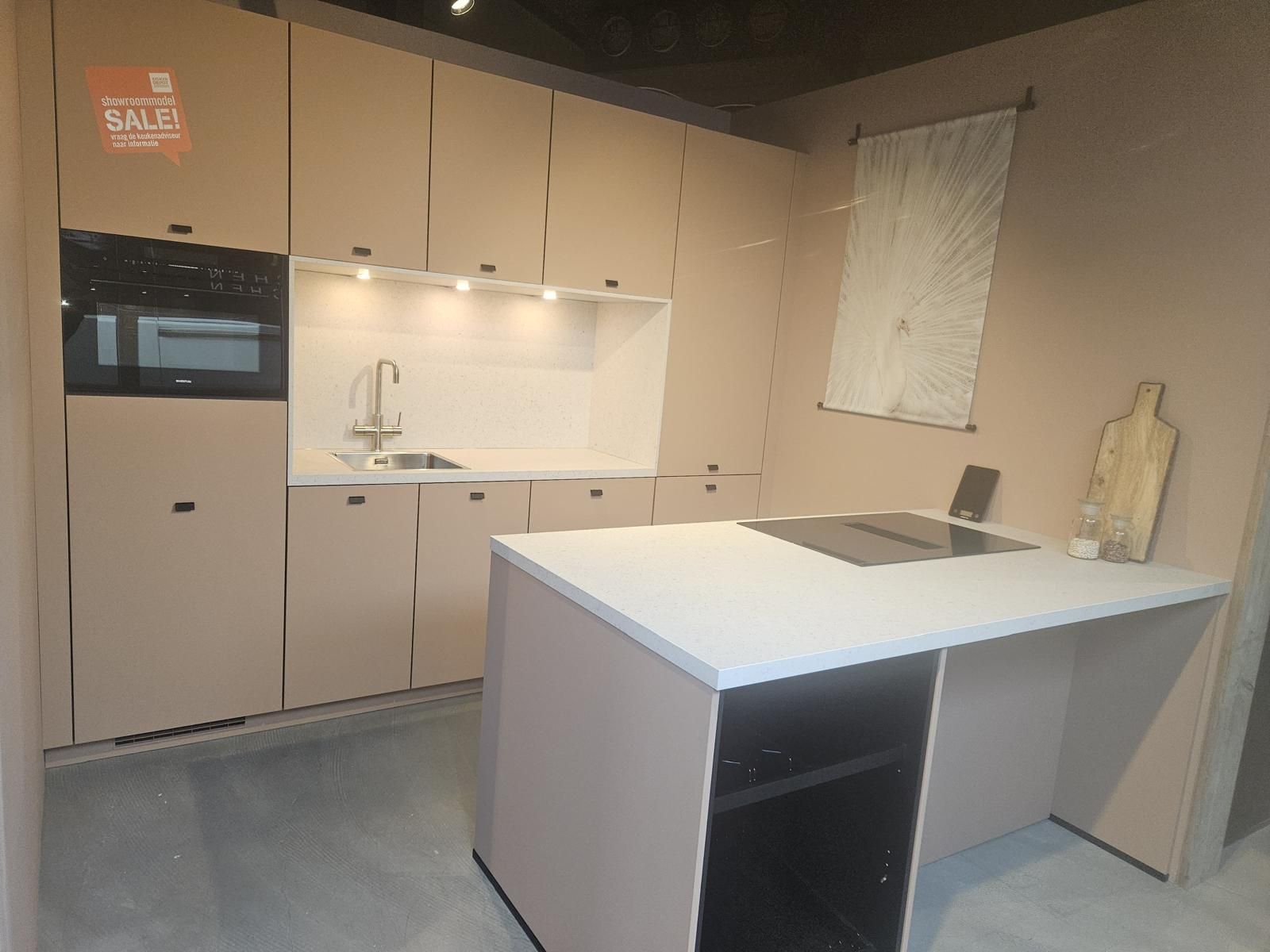 Küche Sandbeige & Weißstein 4859