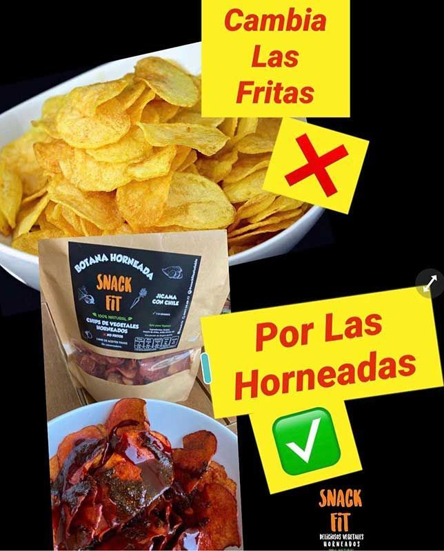 Chips vegetales deshidratados y horneados,¡botana saludable!