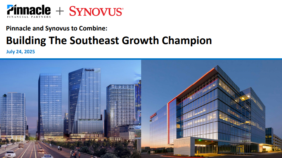 Pinnacle and Synovus announcement: 