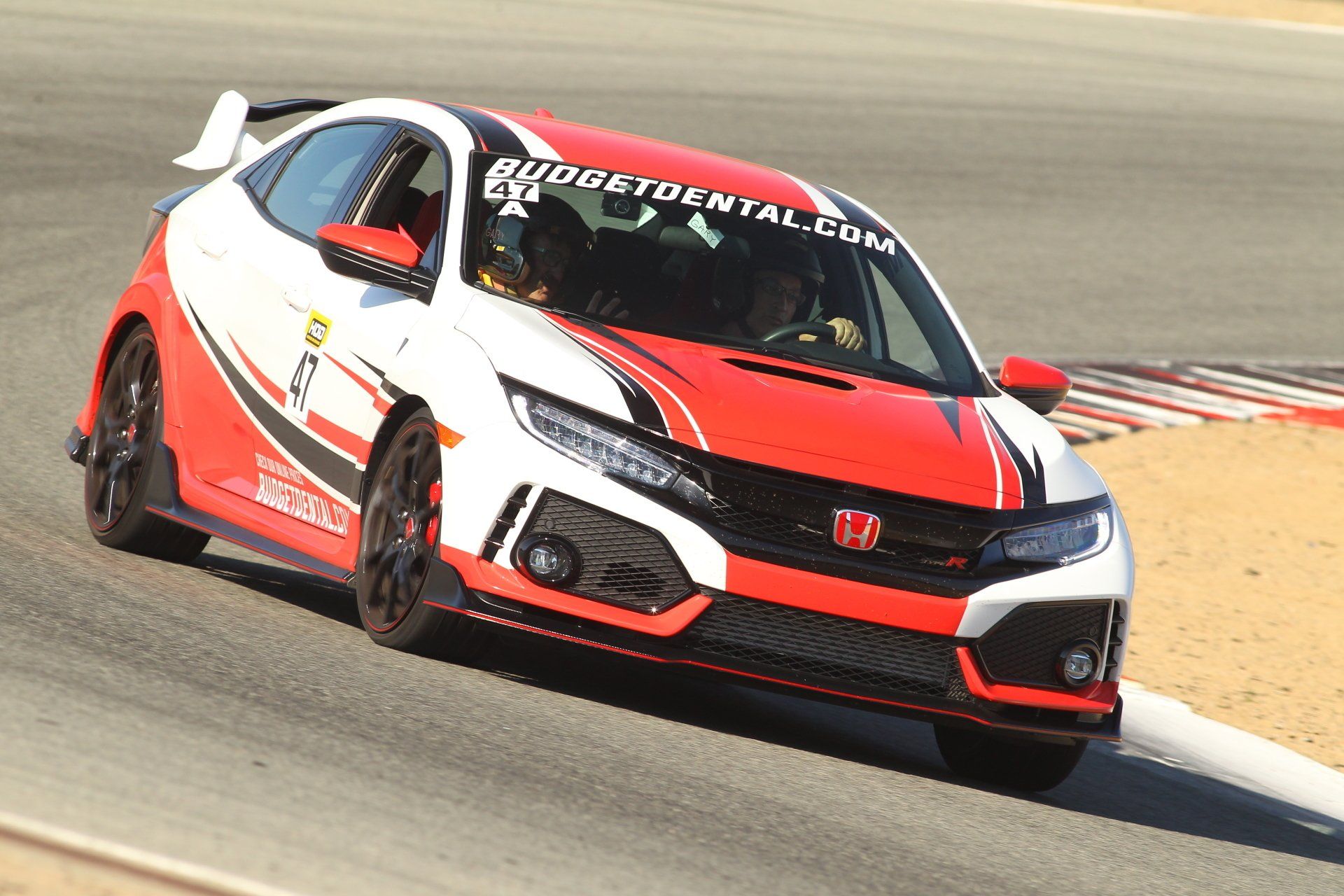 budget dental's racing car