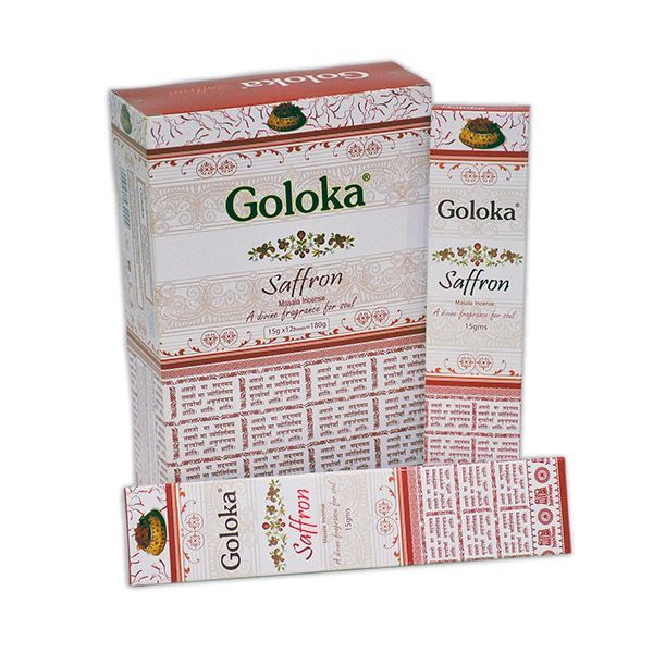 Incenso stick Premium Goloka - Zafferano