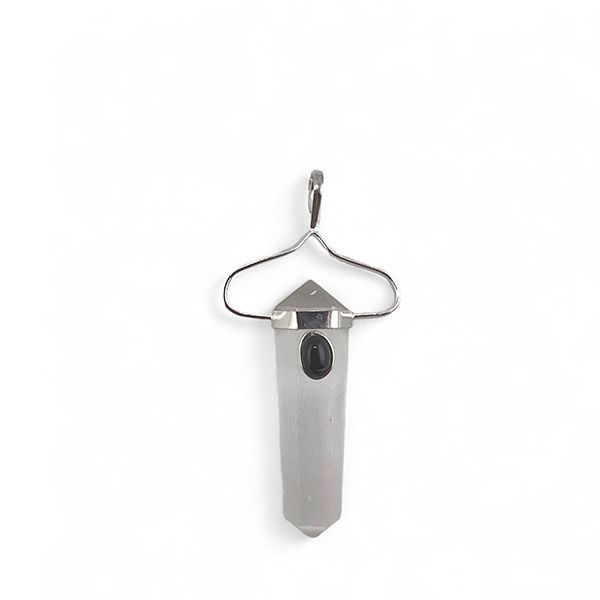 Pendente Laser Selenite con Tormalina