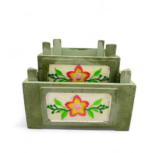 Set 2 Cassette Fiore Ricamato