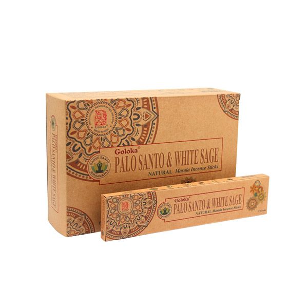 Incenso stick Organico Goloka - Palo Santo e Salvia Bianca