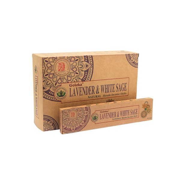 Incenso stick Organico Goloka - Lavanda e Salvia Bianca