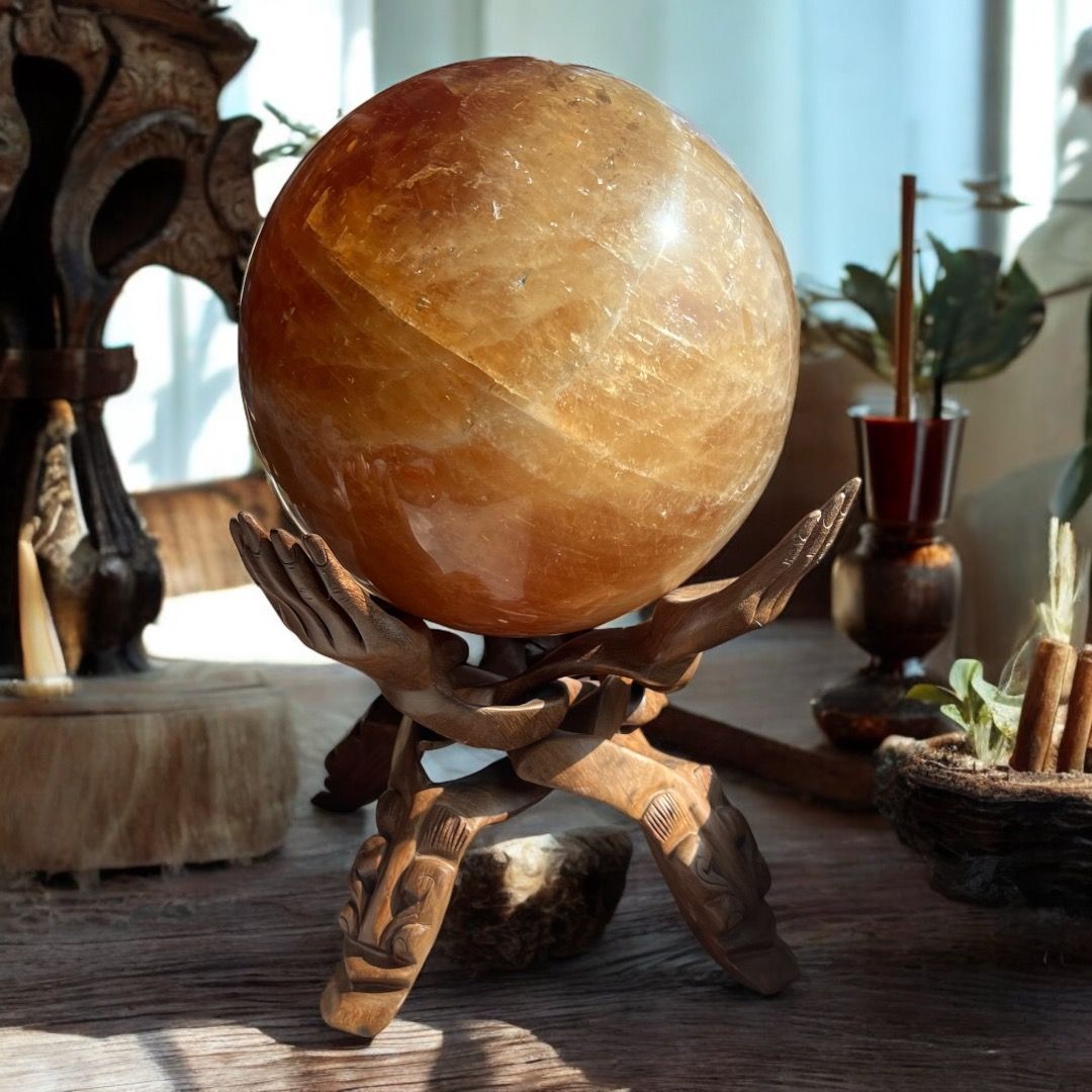 Sfera Master di Calcite Ambrata