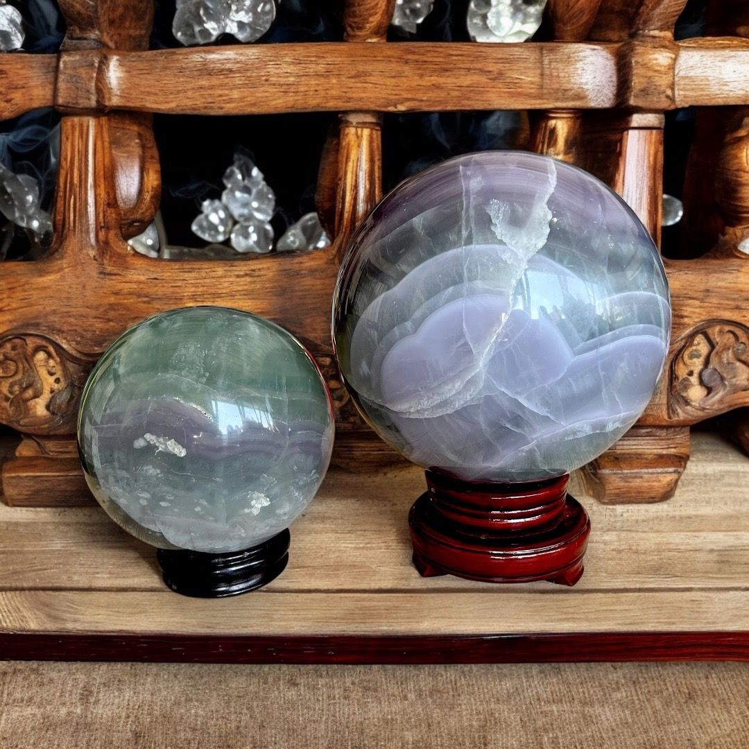 Sfera Maxi di Fluorite Lavanda