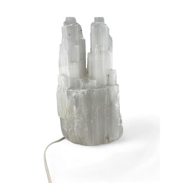 Lampada in Selenite Doppio Iceberg