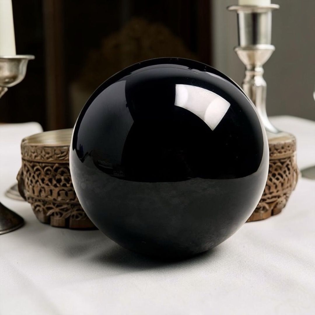 Sfera Maxi di Ossidiana Nera