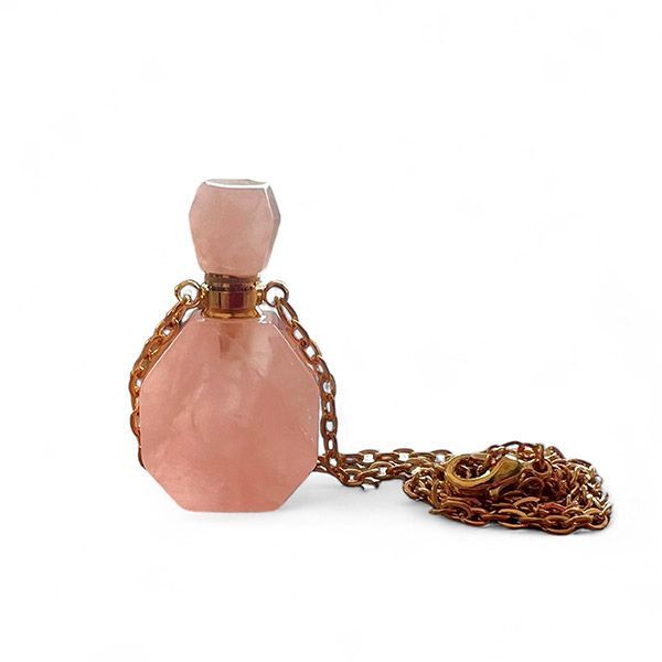 Collana Aromaterapeutica in Quarzo Rosa