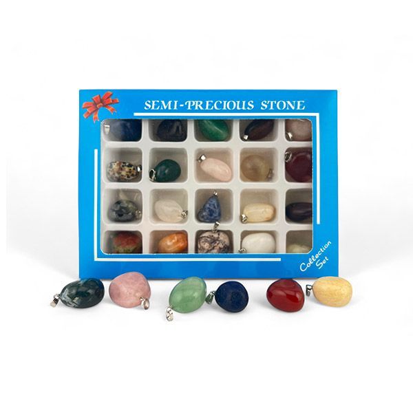 Box 20 Pendenti Pietre Burattate