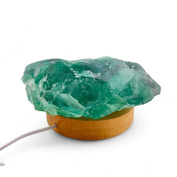 Fluorite Grezza su Base Led 700 g / 1 kg