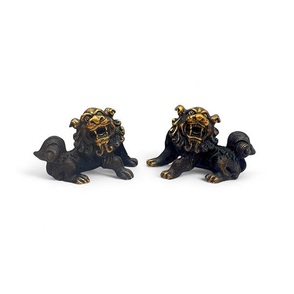 Coppia Cani Fu in Ottone
