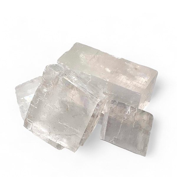 Cubi di Calcite Ottica Bianca