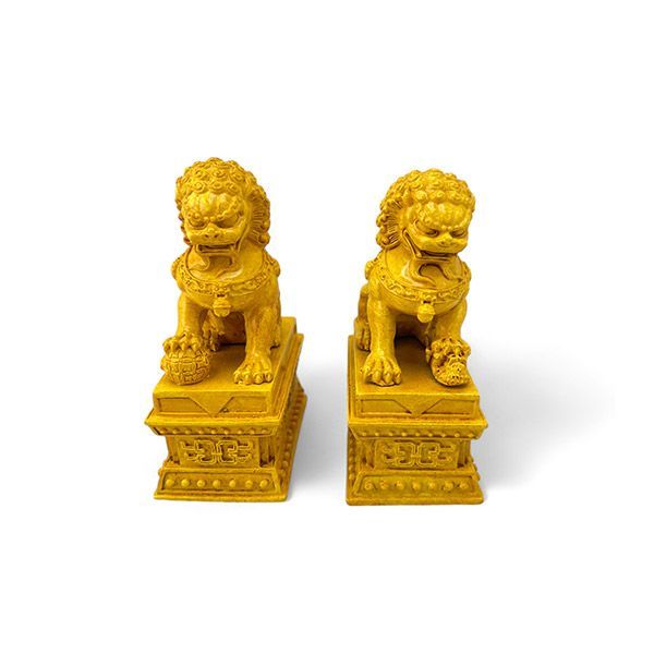 Coppia Cani Fu in fibra di vetro