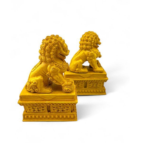 Coppia Cani Fu in fibra di vetro