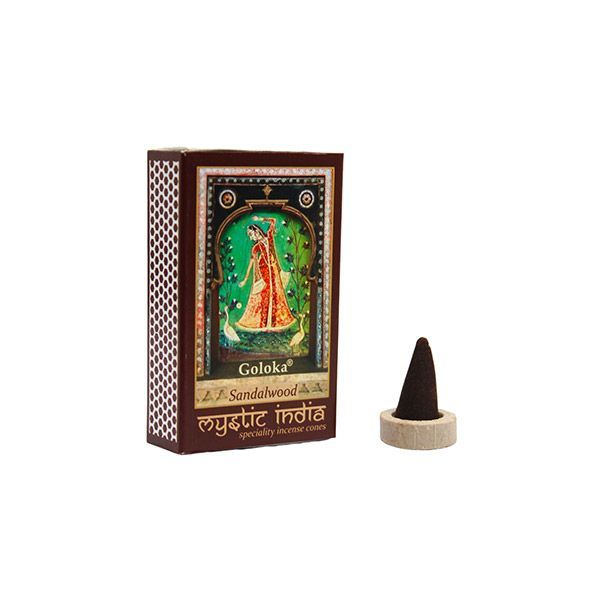 Incenso in coni Mystic India Goloka - Sandalo