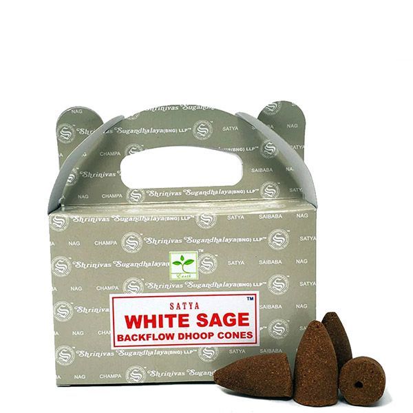Incenso in coni back flow Satya - Salvia Bianca