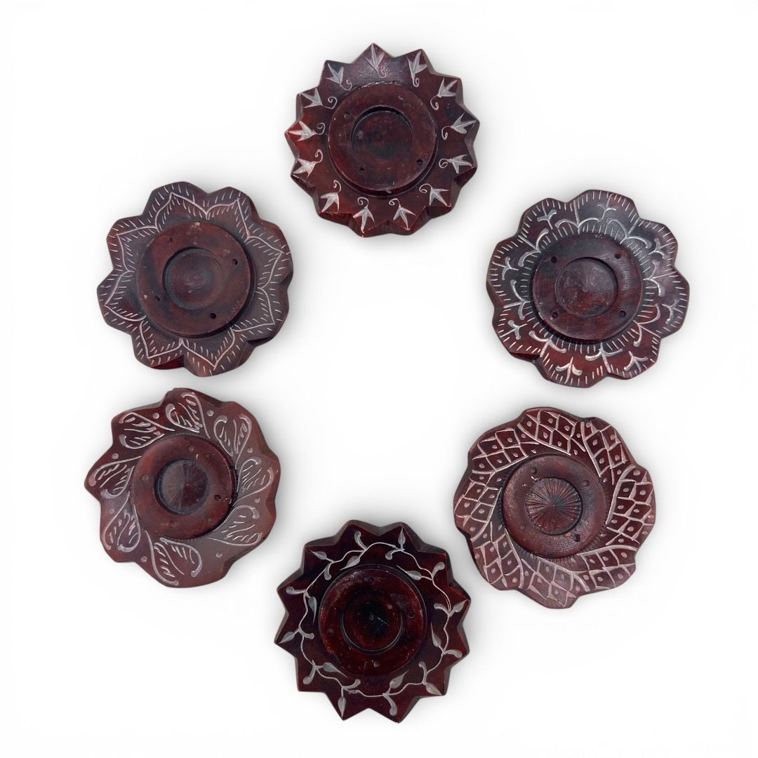 Set con 6 Brucia incenso per bastoncini o cono