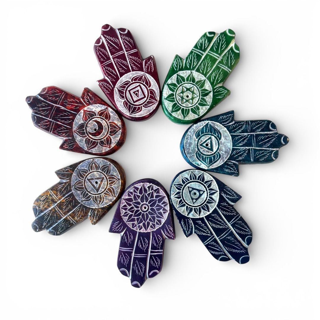 Set Brucia incenso Mano di Fatima 7 Chakra