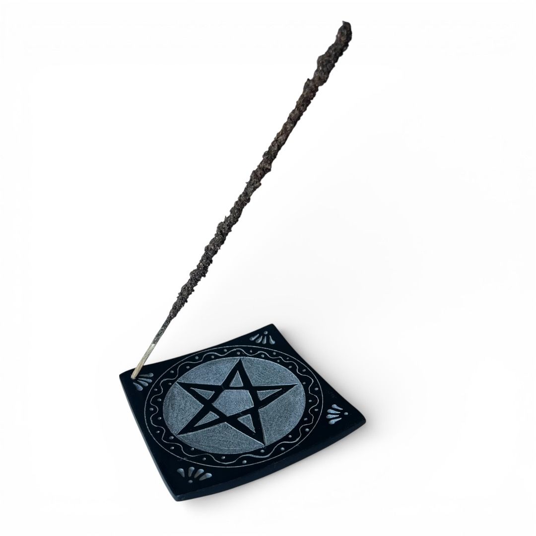 Brucia incenso Piattino Quadrato Pentacolo